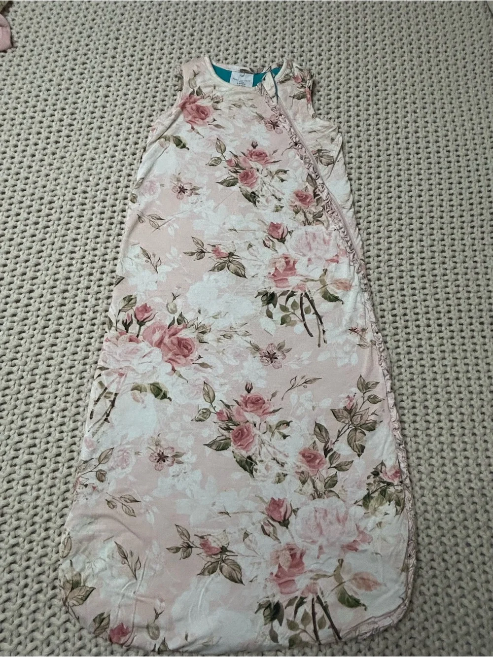 Posh Peanut Quilted Pink Floral Sleep Sack Size 6-18 months, 1 Tog